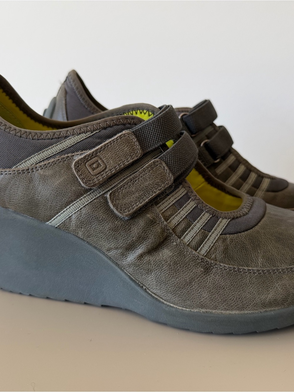Tsubo Gray Wedge Mary Jane Sneakers